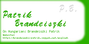 patrik brandeiszki business card
